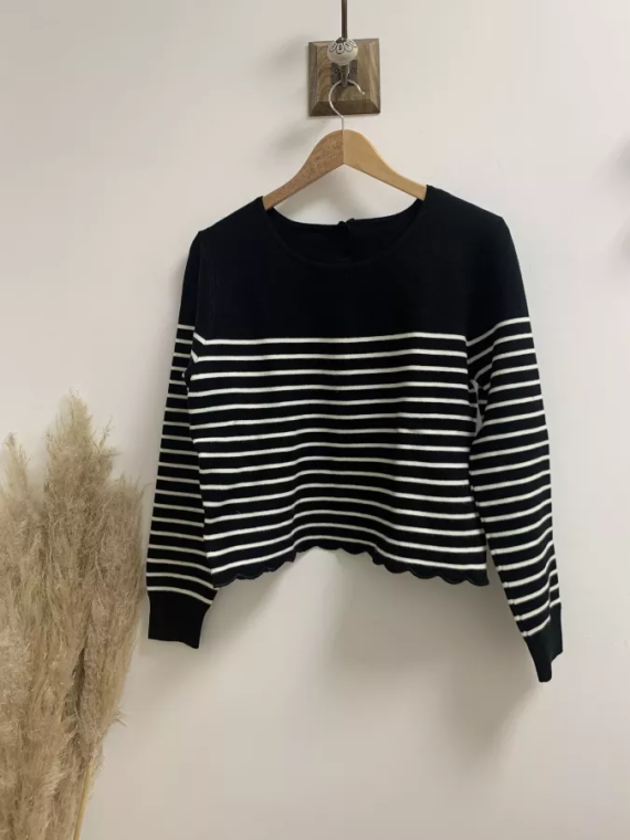 Pull marinière dos ajouré