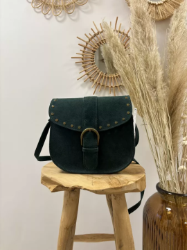 Sac vert en cuir