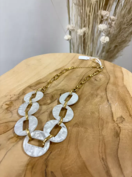 Collier résine acier blanc