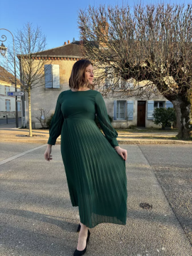 Robe longue plissée " soleil "