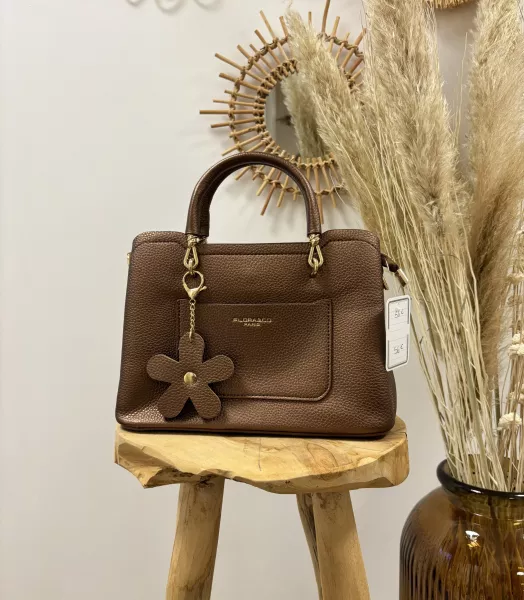 Sac bronze bijou fleur