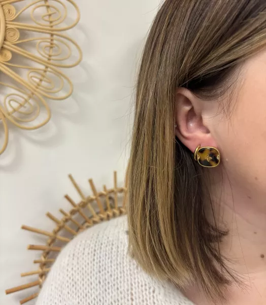 Boucles d,oreilles effet « écaille »